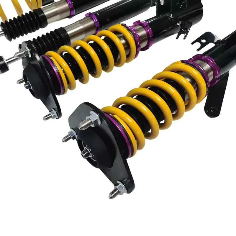 New  Forthing T5 EVO Adjustable Sport Edition Suspension Upgrade Steel Coil Spring Shock Absorber Black&Yellow Universal
