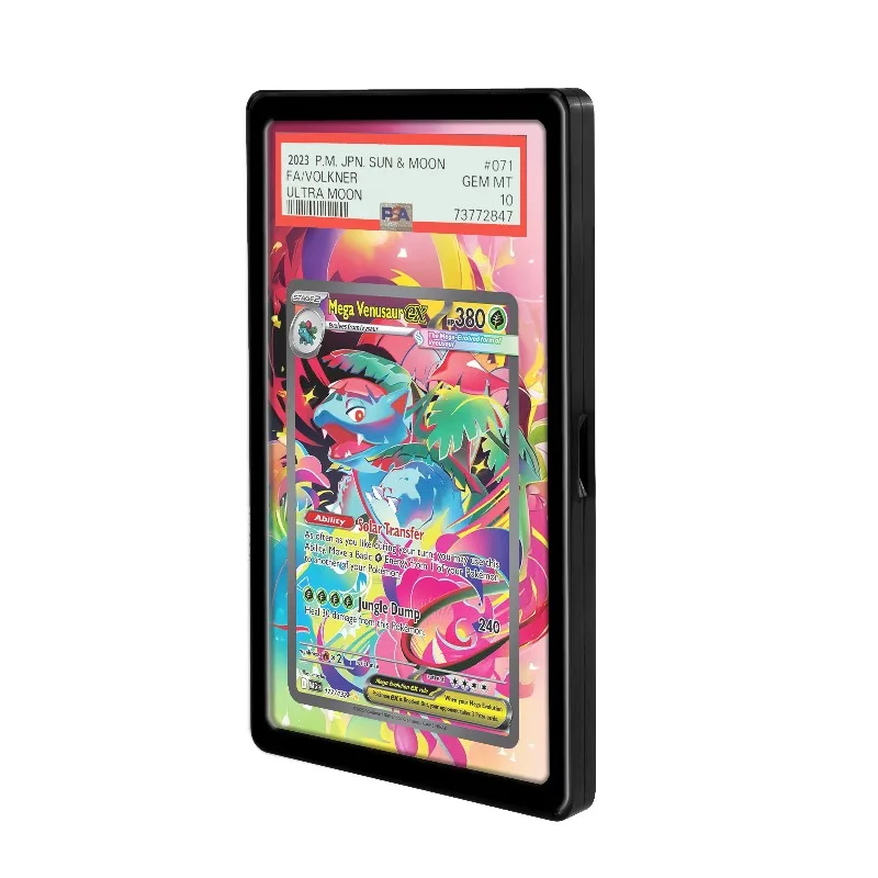 Art Display for Pokemon Cards PTCG Mega Venu Ex Anime Game Collection Expand Gift Self Made Acrylic Protective Case Keychain Toy