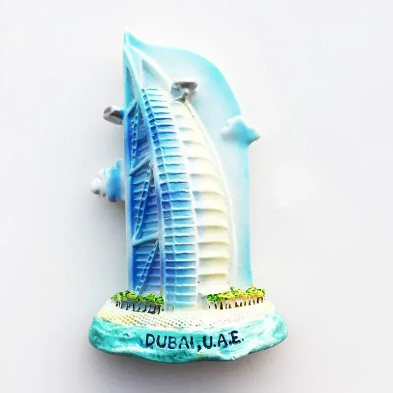 Dubai Tourist Souvenirs Fridge Magnets Khalifa Tower Saudi Arabia Refrigerator Commemorative Magnet Stickers Home Decoration