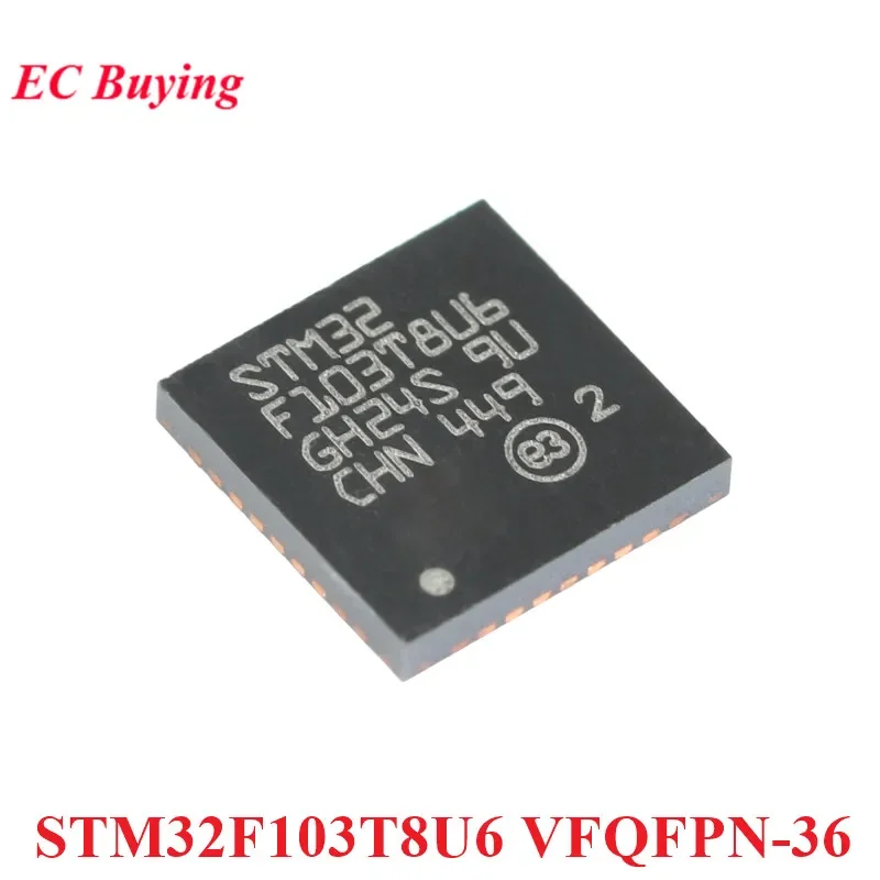 STM32F103T8U6 VFQFPN-36 STM32 F103T8U6 STM32F103 32F103T8U6 Cortex-M3 32-bit Microcontroller MCU Chip IC Controller New Original