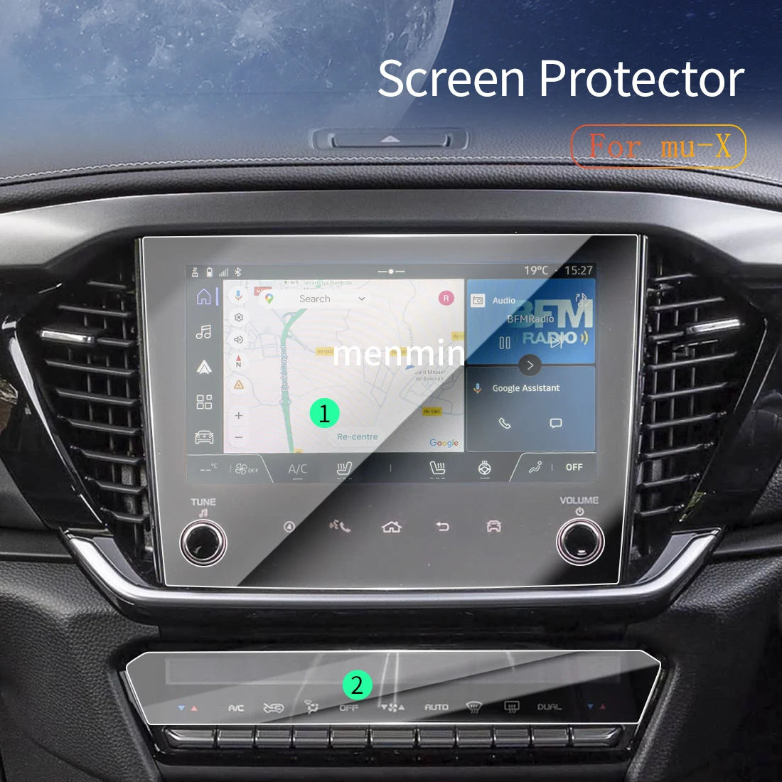 

Car Stickers Dash Carplay Mirror Screen Protector Display Tempered Glass Protective Film Vehicle For25 ISUZU mu-X