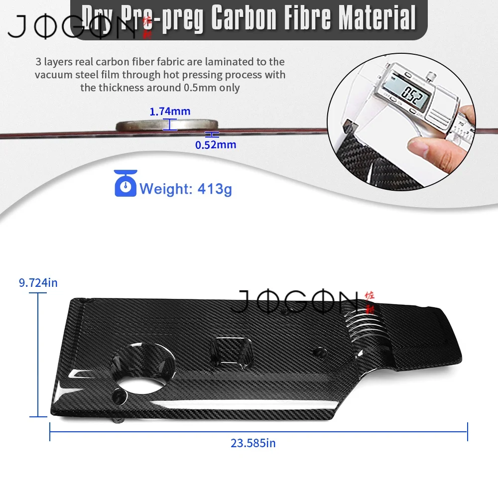 For Honda Civic Type R 11th Gen FL5 2024 2025 2026 Dry Carbon Fiber Car Engine Bay Replacement Kit Cover Trim Accessories