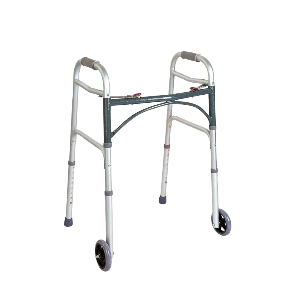 Steel&aluminum Alloy Walker With Wheels Aluminum Alloy Walking Aids Stable Steel Walking Aid