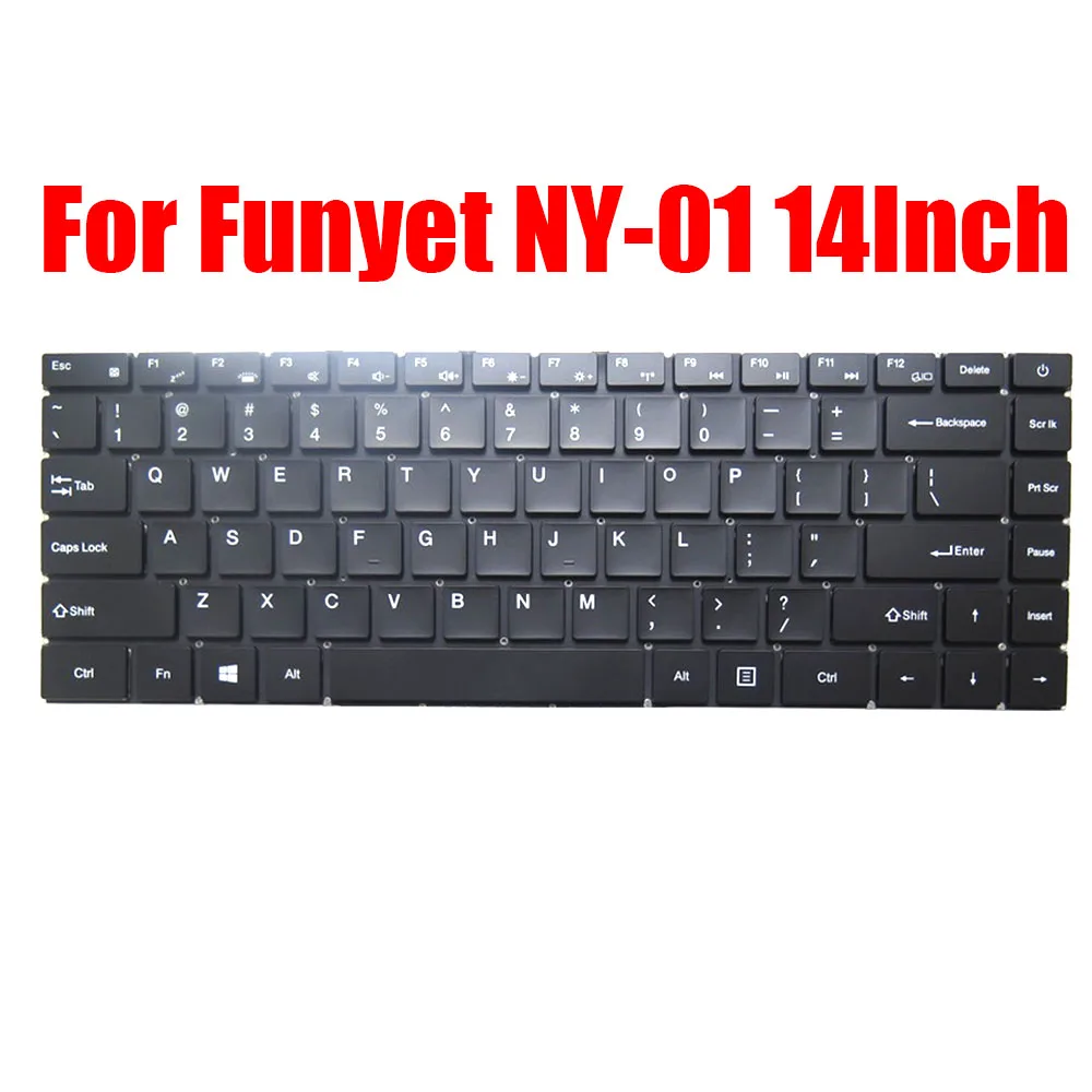 

English US Laptop Keyboard For Funyet For DuetBook NY-01 14Inch 180 Angle Opening Black New