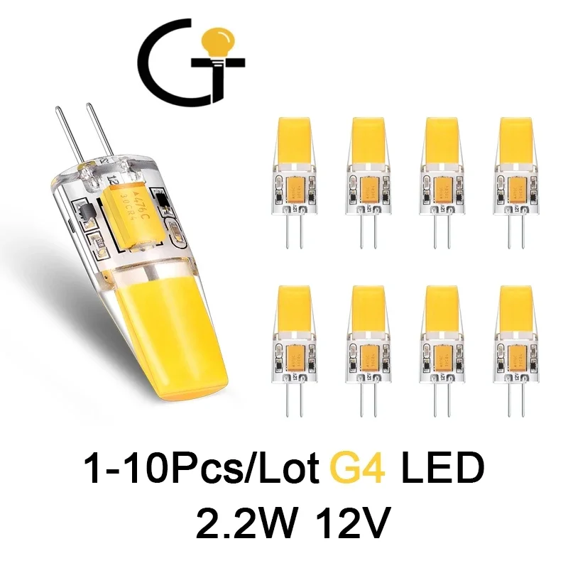 

1-10PCS Mini G4 COB Lamp LED 12V AC/DC Corn Light 2.5W Spotlight Chandelier Bulb Replace Halogen Lamps Cold/Warm White