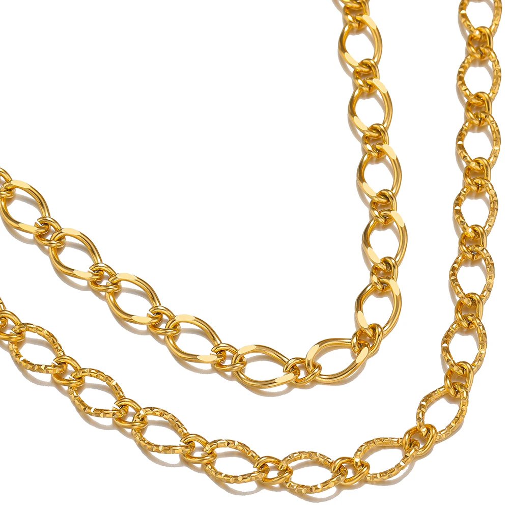 

1Meter Stainless Steel Plated Gold Oval Link Chains for DIY Jewelry Fashion Findings Necklace Making Accessories Wholesale