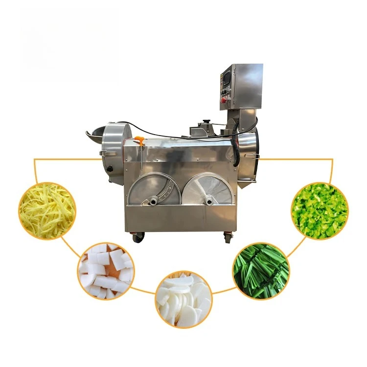 High Efficiency Fully Automatic Vegetable Cutter 220V Multi-functional Potato Slicing and Cutting Machine