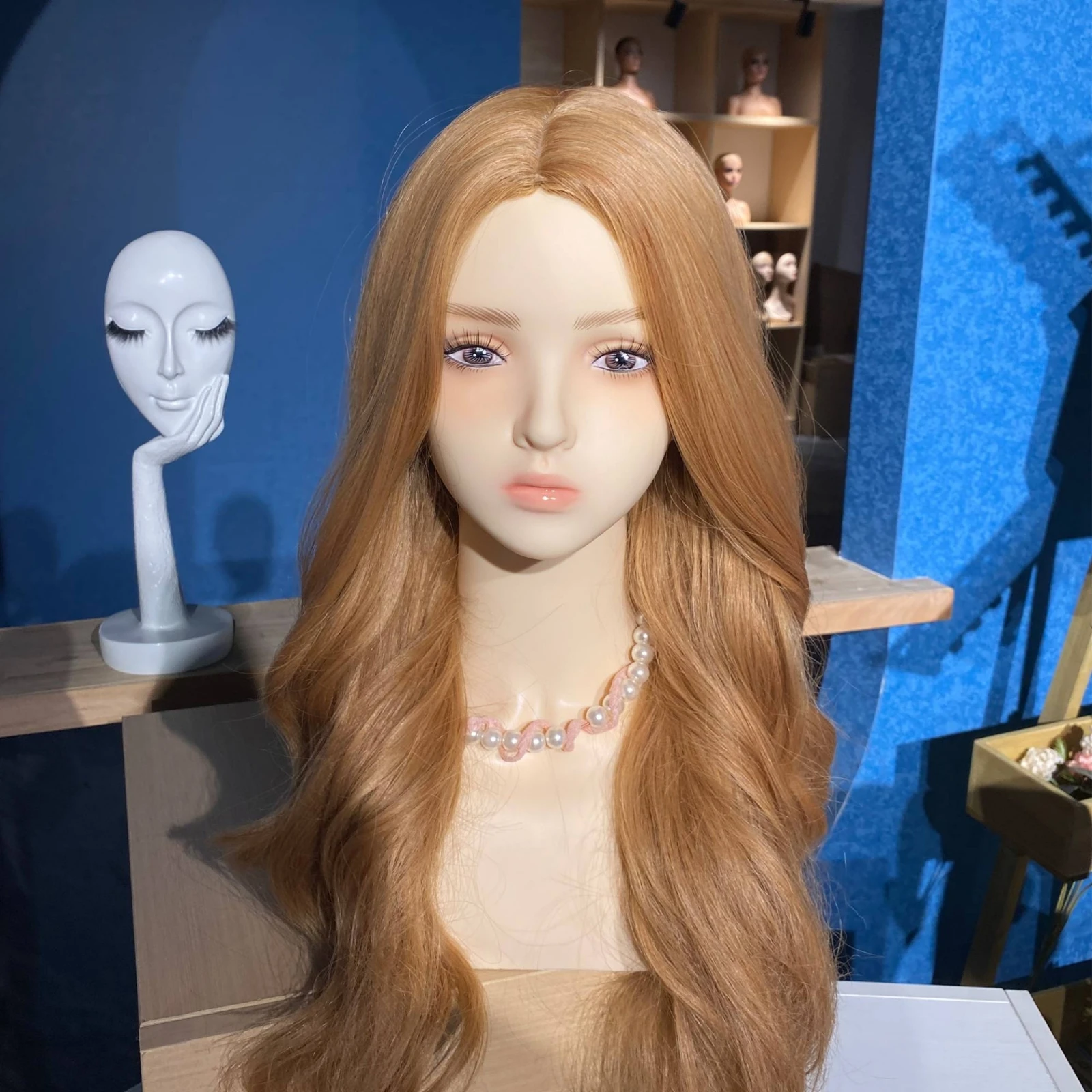 PVC Mannequin Head and Shoulder Bust Professional Mannequin Head with Shoulder Lifelike Smooth for Salon Owners, Boutique 4