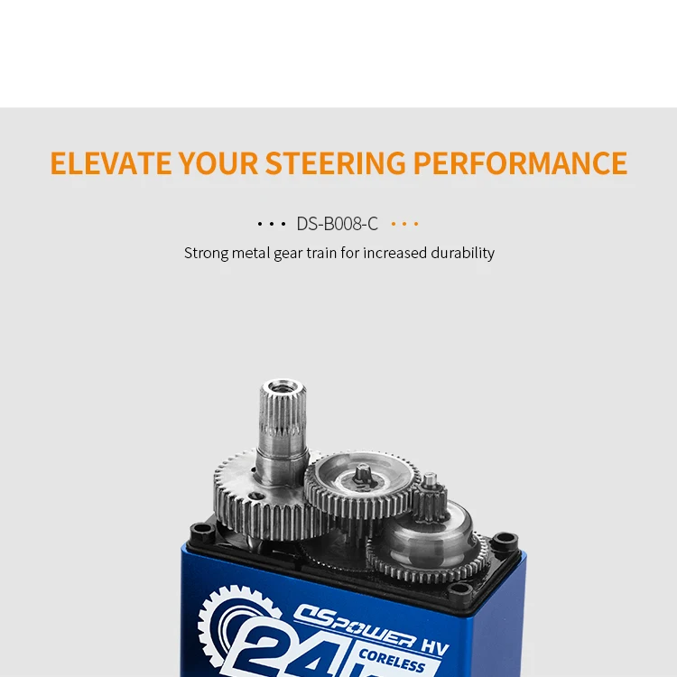 DSpower 24 kg kernloser Motor Servo Metallgetriebe halber Aluminiumrahmen wasserdicht für 1/8 1/10 RC Auto Flugzeug Boot Roboter Drohne Teil