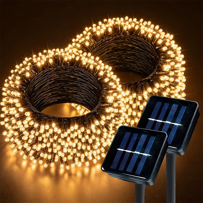 Solar String Lights Waterproof 100LED 8 Modes Fairy Light for Garden Home Christmas New Year Holiday Party Decoration