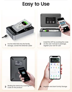 Orico 2.5/3.5" Server Penyimpanan Cloud Jaringan Nas Rumah Pribadi Cadangan Otomatis Casing Hard Disk Eksternal Casing Hard Disk Eksternal 8 rumah server penjualan terbaik - №