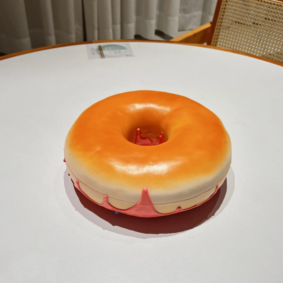 1pc Oversize Donut Simulation Model Dessert Decoration PU Bakery Coffee Shop Decoration Giant Artificial Bagel photography props