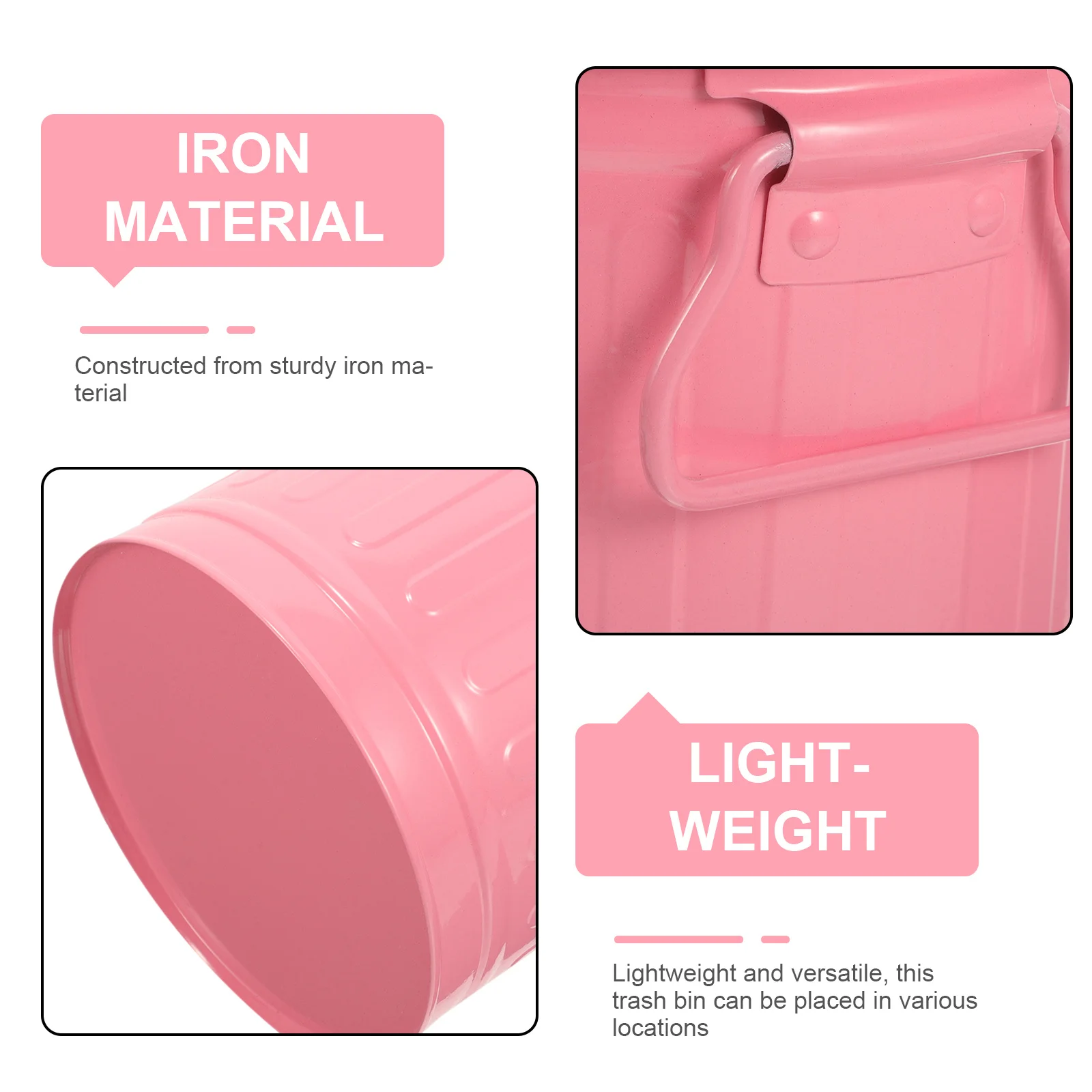 

Metal Trash Can for Table Sturdy Iron Desk Garbage Bin Modern Organizer Bedroom Garbage Bin Trash Can Flower Pot