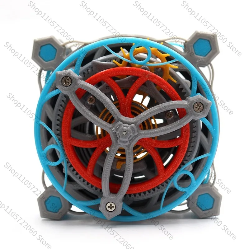 For Spring Driven Tourbillon Assembly Model, 3D Printed Gear Set, Mechanical Transmission Science Demonstration Tool