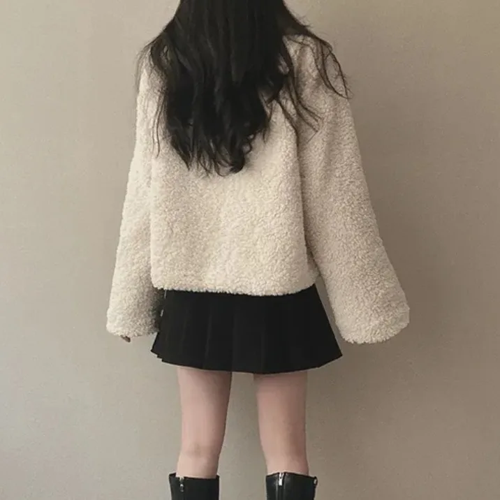 معطف نسائي أنيق كوري Sle Thiened من القطن بياقة قلابة فضفاض مناسب للخريف والشتاء وصل حديثًا غير رسمي للتنقل Sle #5