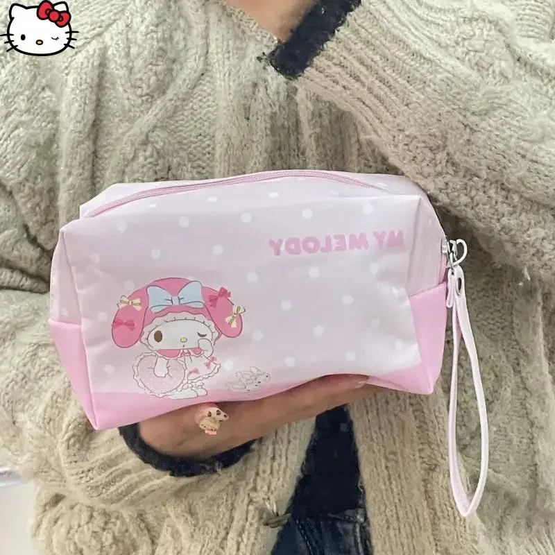 أنيمي لطيف الكرتون سانريو بلدي ميلودي مرحبا كيتي حقيبة مستحضرات تجميل المحمولة تخزين موضة حقيبة أدوات مكتبية سعة كبيرة هدية لطيف جديد #1