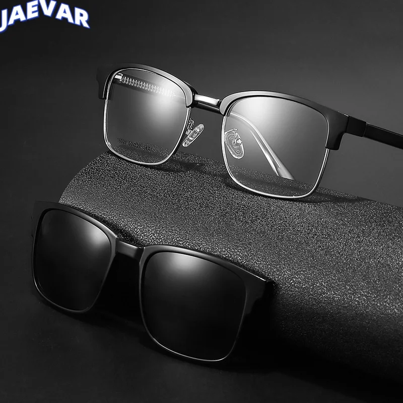 

Ultra Light Polarized Magnetic Suction Glasses Frame Square 2-in-1 Men's And Women's Glasses Frame Optical Prescription Frame 21