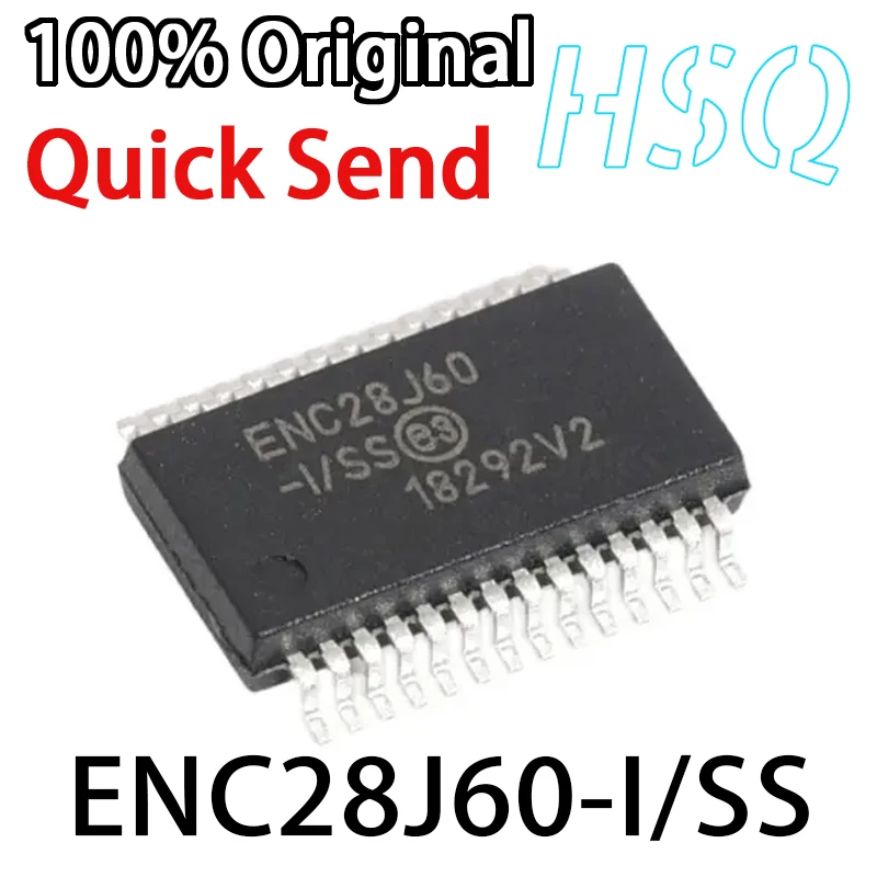 

1PCS Original ENC28J60-I/SS ENC28J60 Chip SSOP-28 Ethernet Controller Chip 8KB RAM