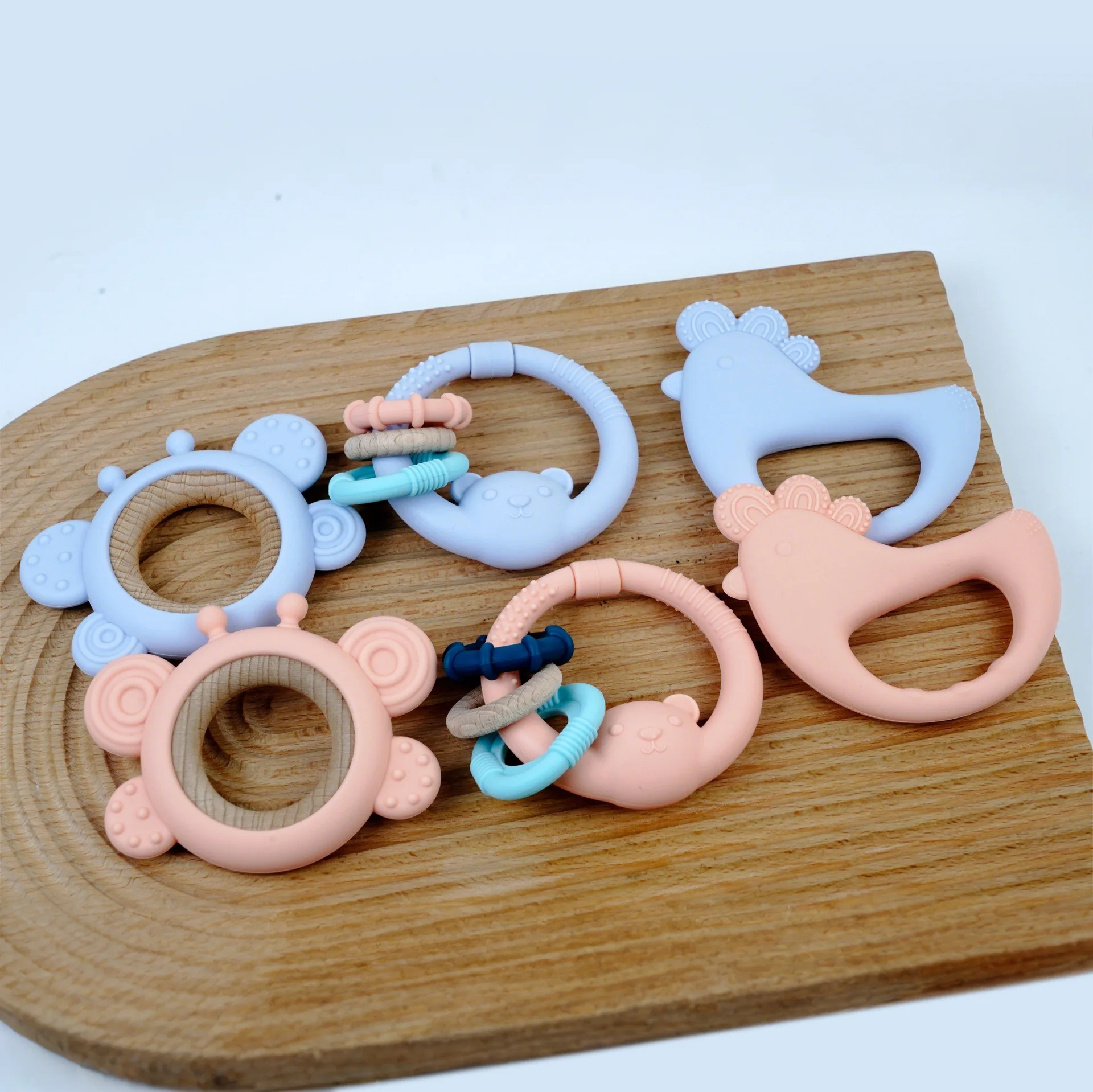 Massaggiagengive in silicone a forma di pulcino per neonati 3-6 mesi, per l'apprendimento della presa, per dentizione e sollievo dal dolore, ideale per alimenti e per calmare il morso dei bambini.