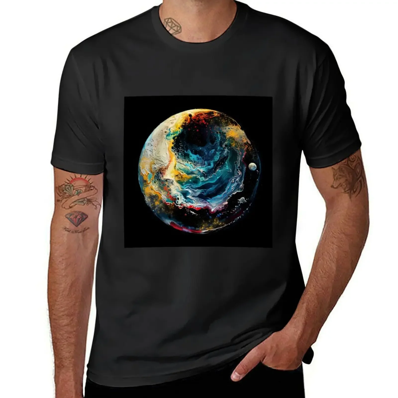 Moon Phases Celestial Whirl T-Shirt animal prinfor boys cotton graphic tees anime t shirts t shirt men 100℅ cotton