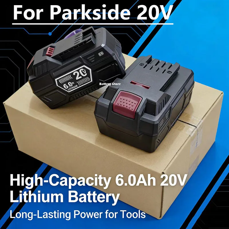 For Parkside 20V full range electric tool battery PAP B1 B3 hand drill battery A3/ PAP 208 A1 4.0Ah 6.0Ah lithium-ion battery