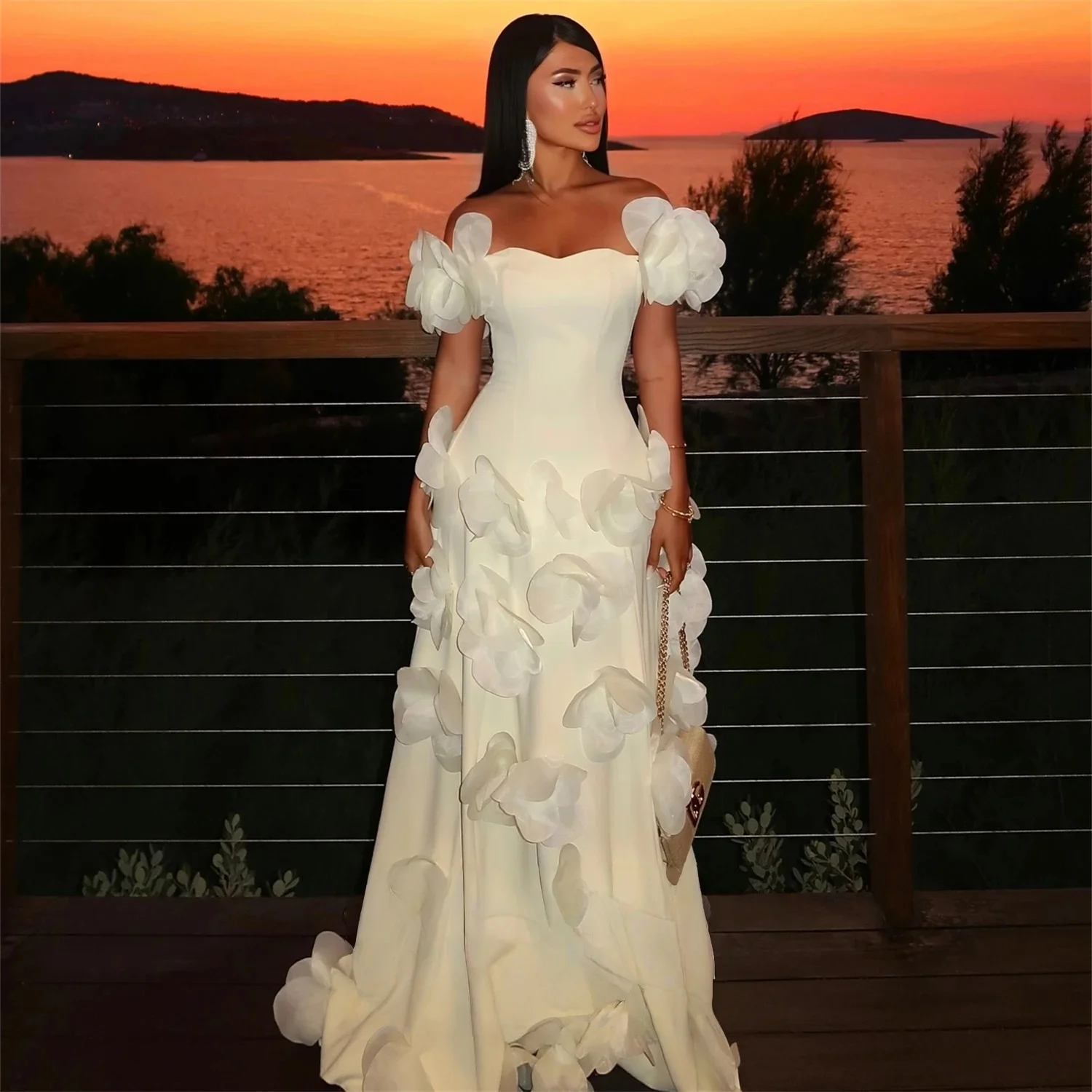 

Women Party Floral Long Bespoke Occasion Gown Evening Dresses Prom Pastrol Unisex Jersey Retro Dubai Saudi Arabic Customized