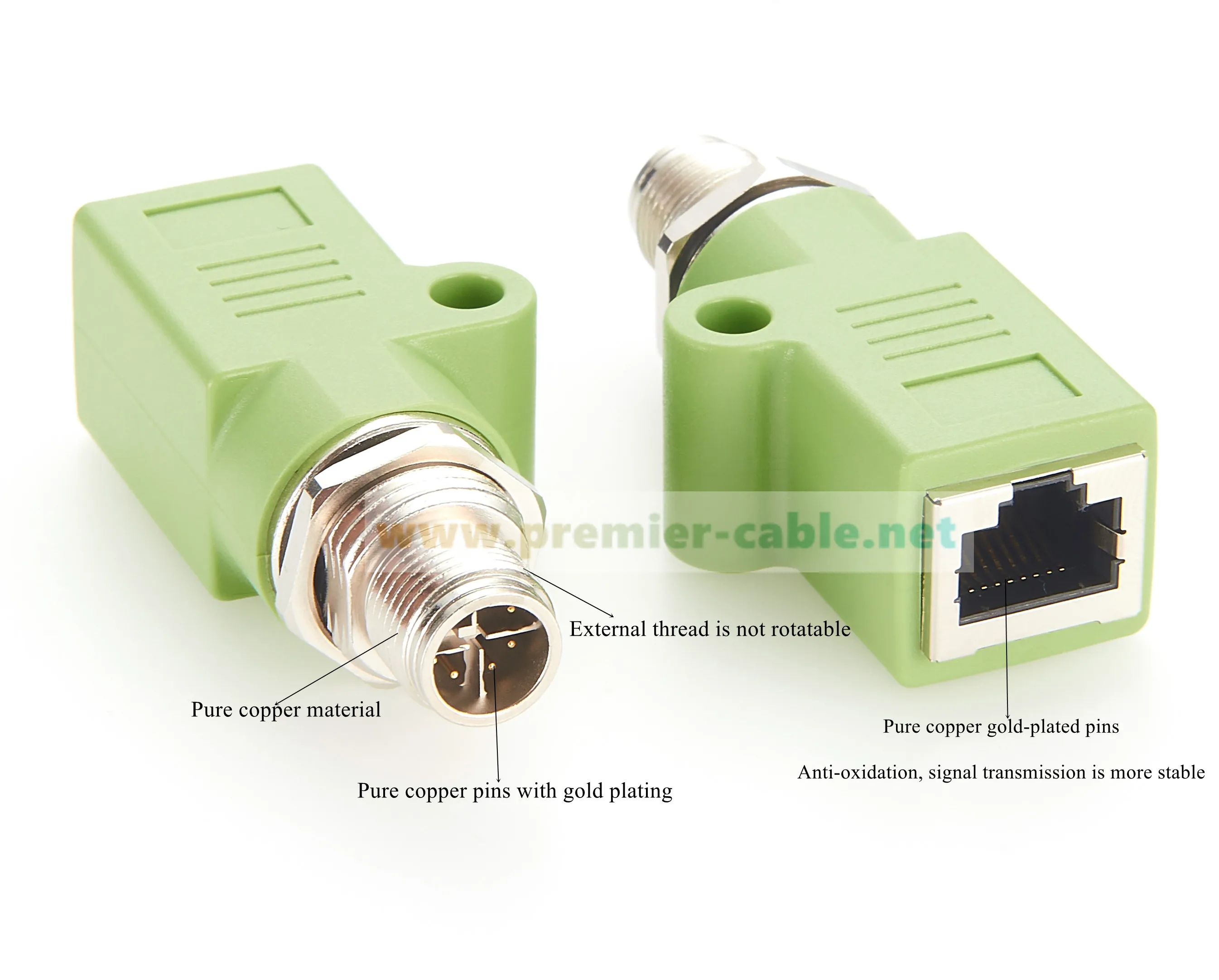 M12 X Code 8-Pin Buchse auf RJ45 Ethernet-Adapter IP67 abgeschirmte Einbaubuchse für Schalttafel, Durchgangssteckverbinder, runder Steckverbinder – Detail 5
