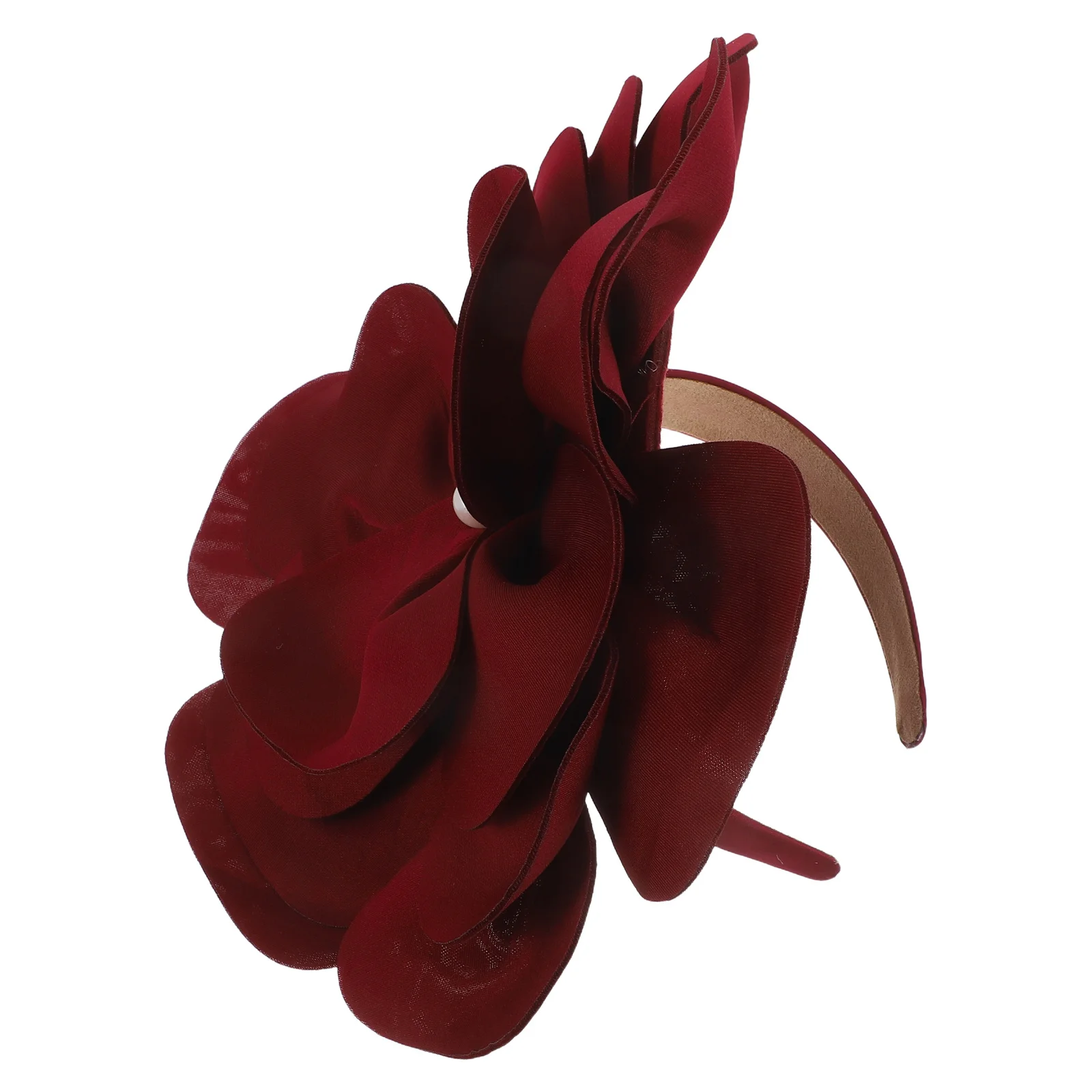 

Large Floral Headband Fascinator with 3D Flower Design Bridal Flower Hairband for Weddings Tea Party Cocktail Events