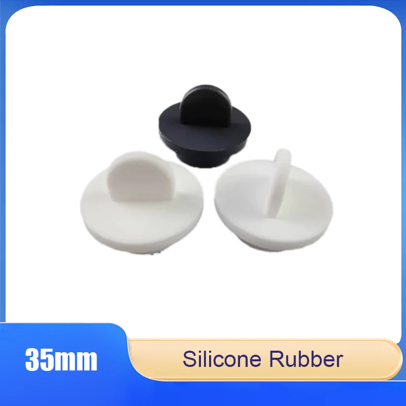 

35mm Black And White Silicon Rubber End Caps With Handle T Type Plug Environmentally Friendly Waterproof And Dustproof Plug