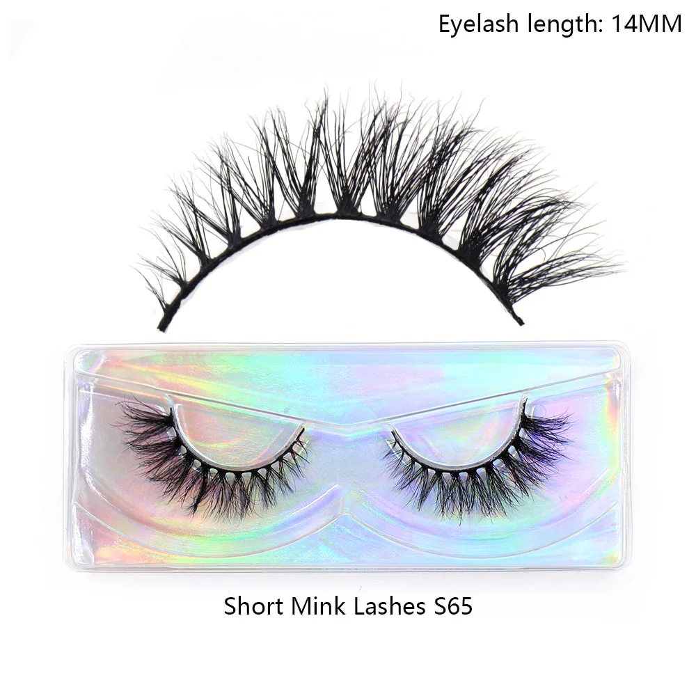 LEHUAMAO Maquiagem Korte Natuurlijke Nertsen Wimpers Pluizige Piekerige Wimpers Volume 12mm-15mm Valse Wimpers Wimper Extensio make-up