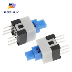 20PCS 7*7 Latching Switch DIP 6Pins Micro Switch Double 7X7MM Push Button Switch The Power Switch