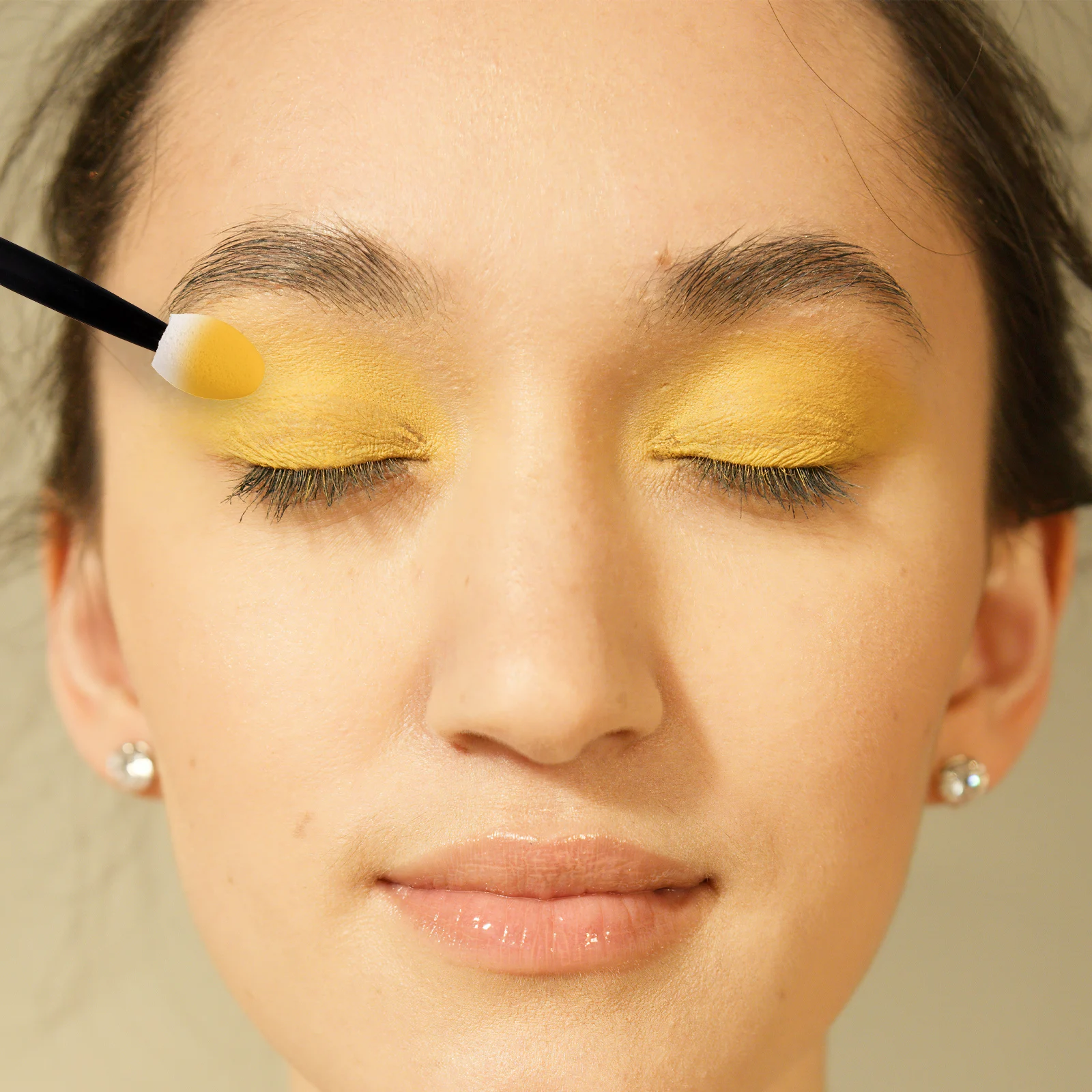 

4pcs Dual-Sided Eyeshadow Brush Double Ended Sponge Applicator Makeup Tool For Women Small Lightweight Brush Lip Mask