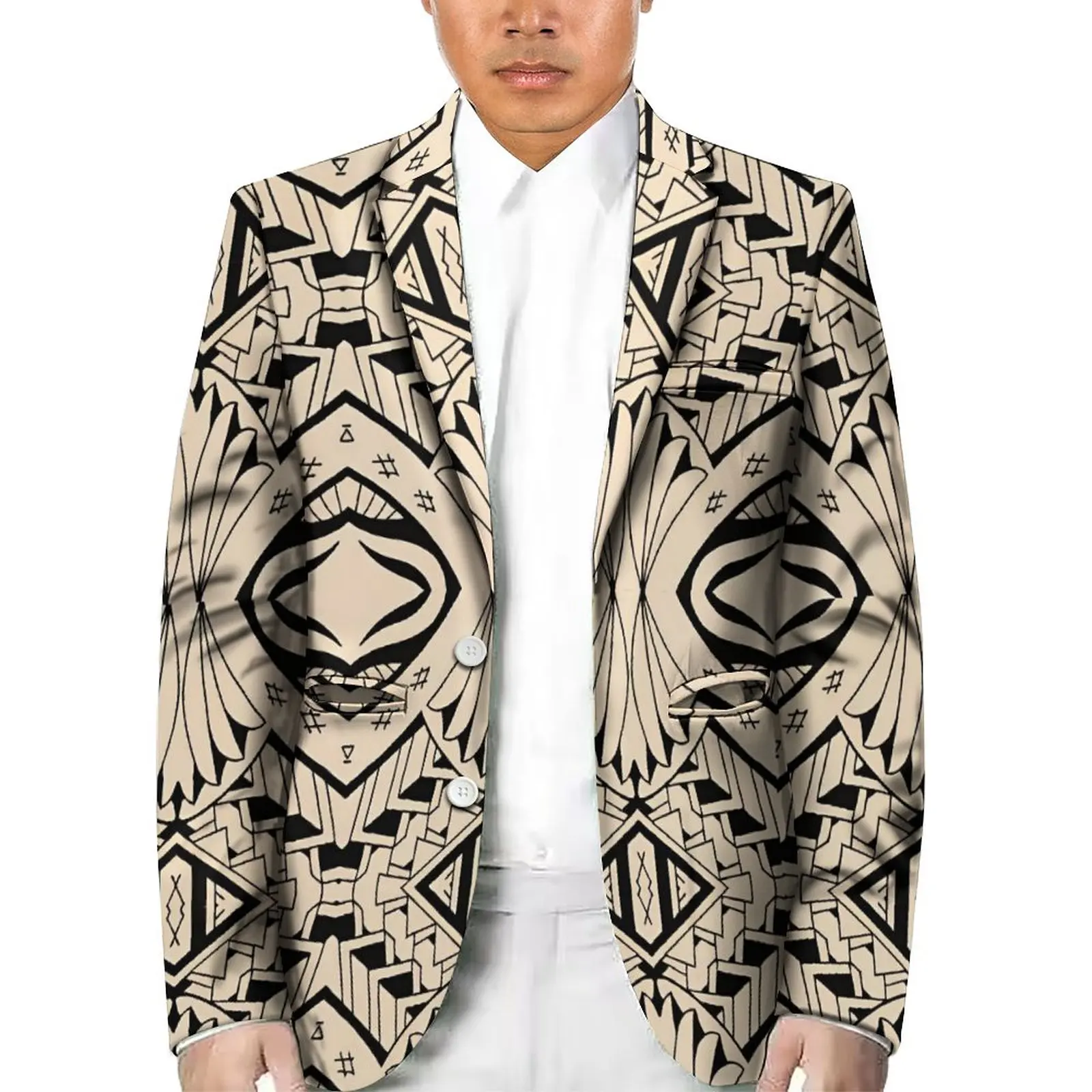 Support design men's casual suit Polynesian tribal fashion single breasted coat trend men's jacket business men's free shipping