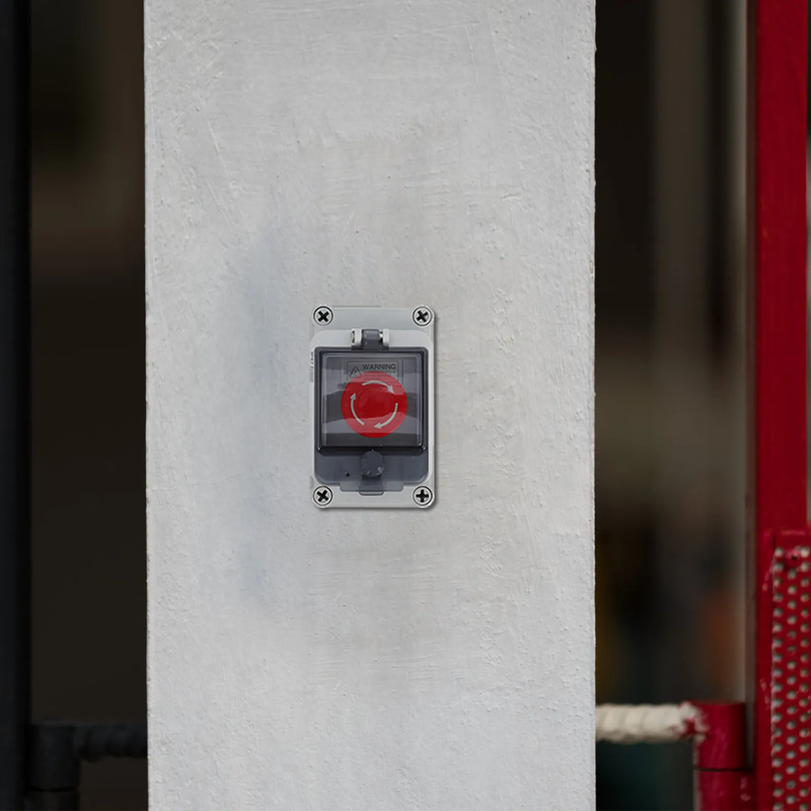 Emergency Stop Switch Waterproof Box Red Mushroom Latching Push Button Control Outdoor Electrical Breaker Box Durable