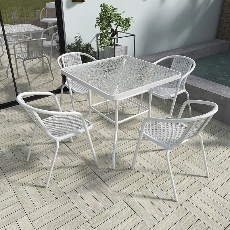 

Garden Dining Table Home Glass Dining Table Outdoor Patio Lounge Chair Negotiate Giardino Arredo Garden Furniture Sets WK50HY