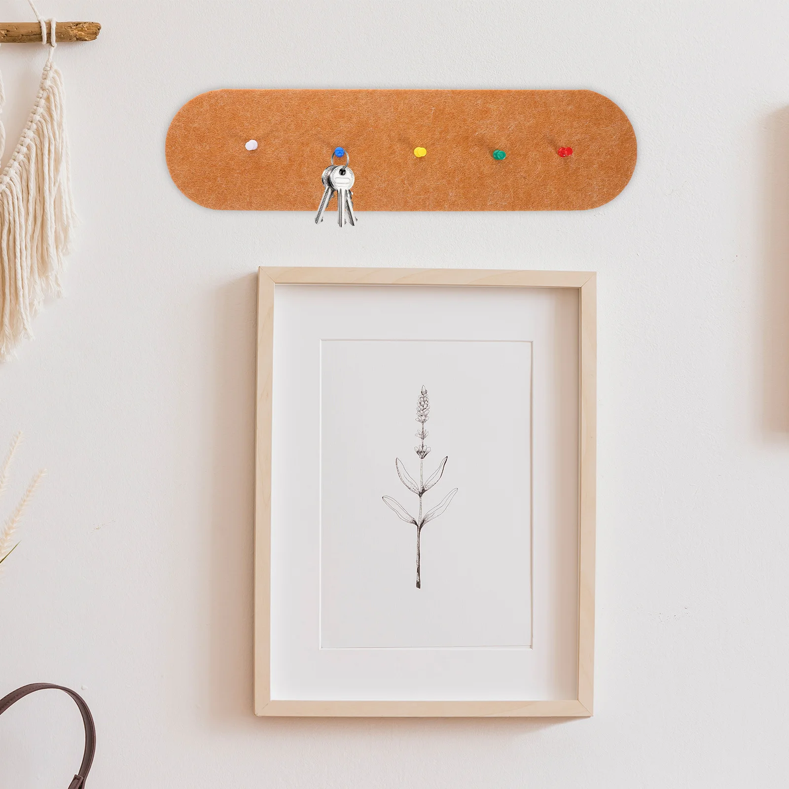 

2pcs Felt Wall Self Adhesive Cork Bulletin Board Strips For Photos Notes Jewelry Display Home Office Decor Pin Board