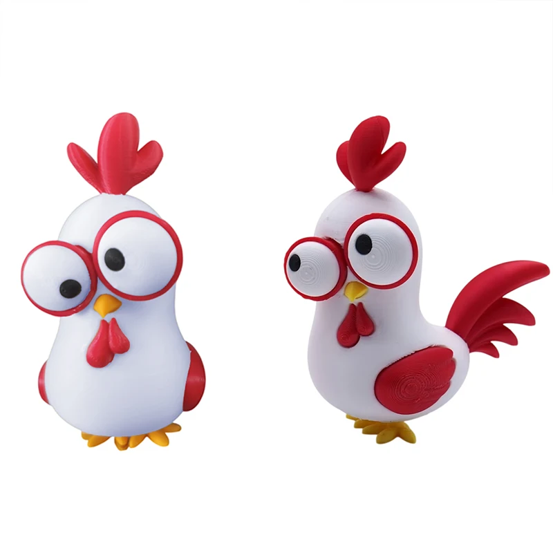Latest Cute Stupid Chicken Statue With Wise Eyes Home Desk Ornament Farm Animal Shelf Decor Party Gift Spring Table Centerpiec