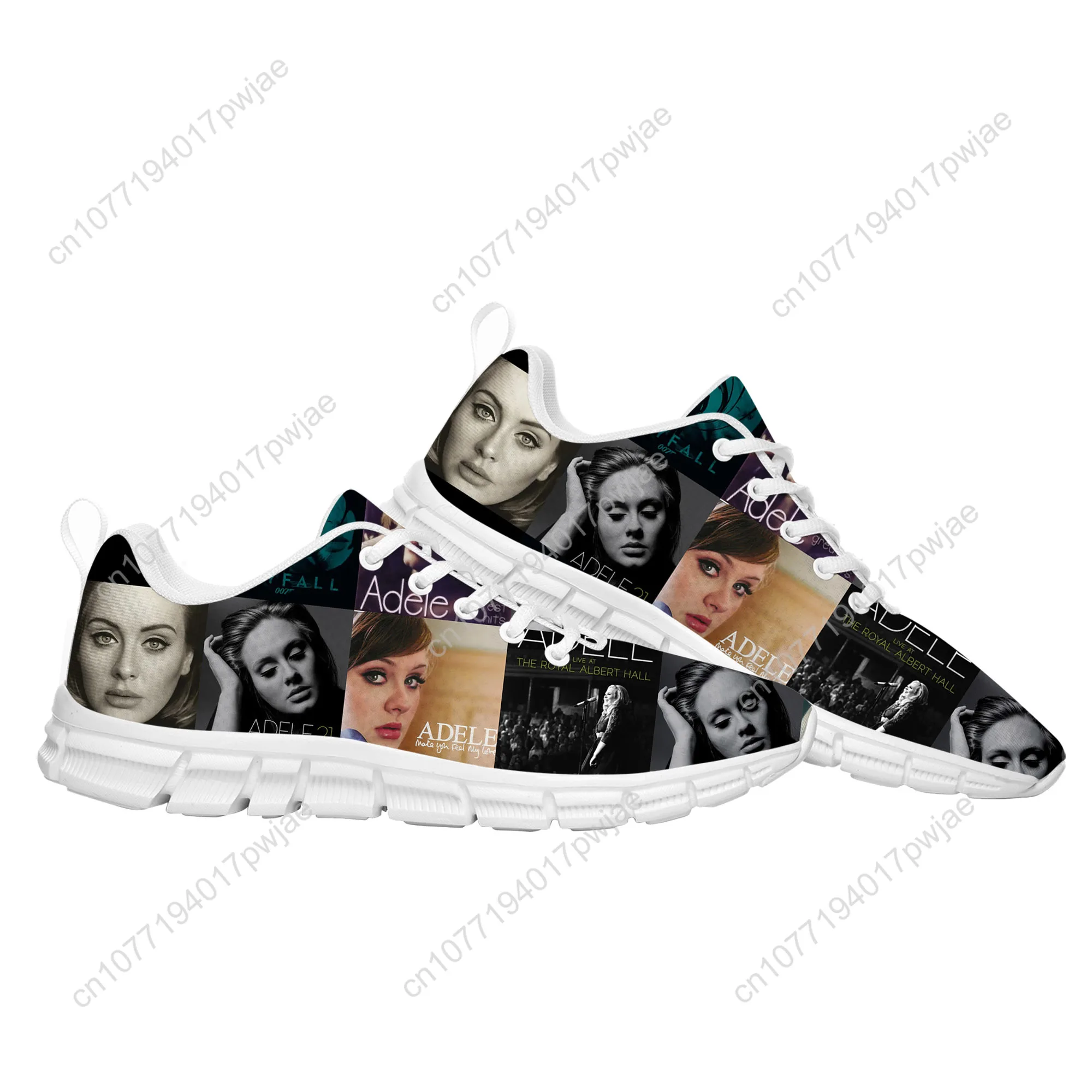 Adele Singer Poster Sports Shoes Hot Pop Music Mens Womens Teenager Sneakers Fashionable High quality Casual Running Shoes