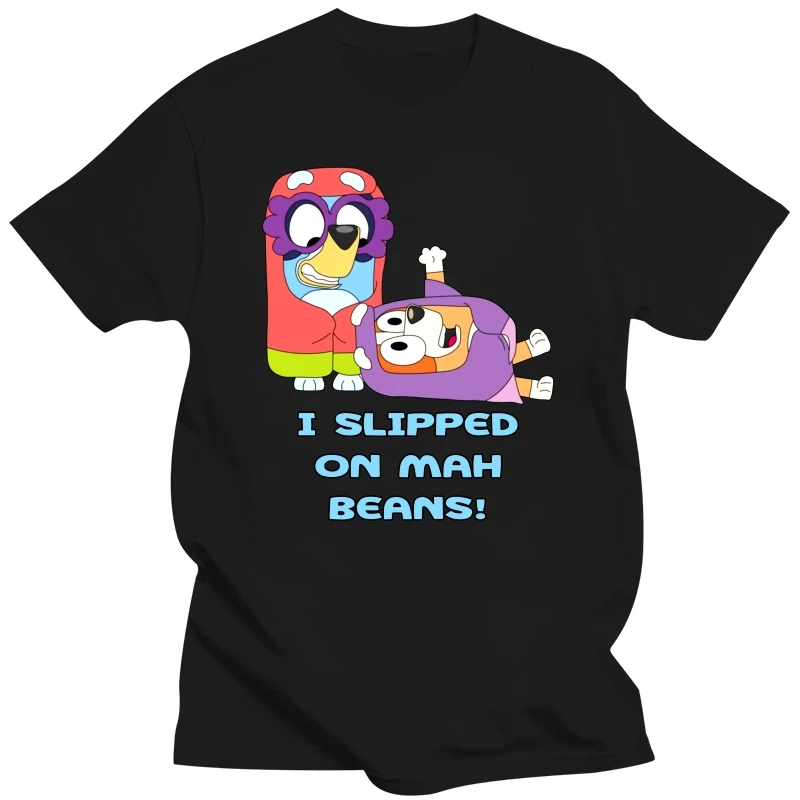 I Slipped On My Beans T Shirt Funny Cartoon T-Shirt 100% Cotton EU Size Tops Tee