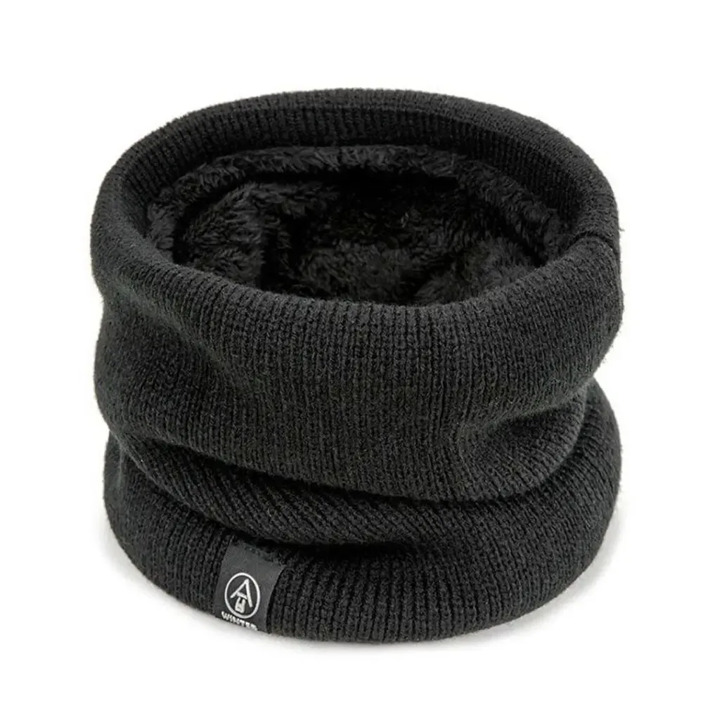 Fashion Women Knitted Scarf Solid Cashmer Like Winter Snood Scarves Lady Warm Wool Fur Thick Unisex Men Neck Scarfs Ring