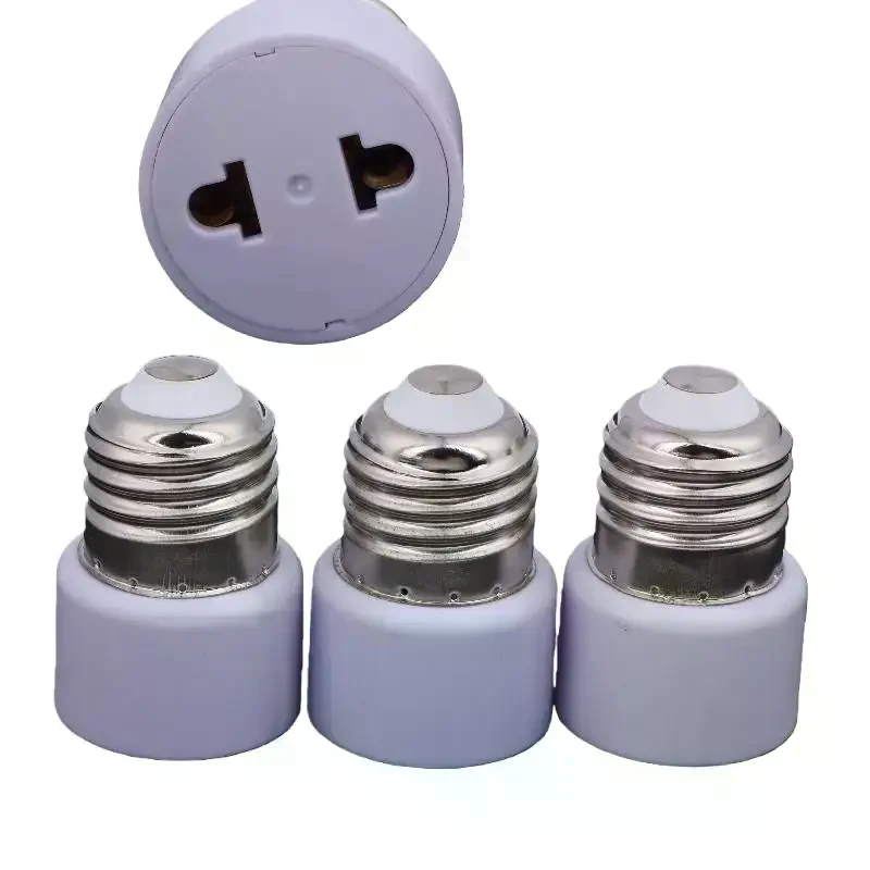 1Pcs Lamp Socket US/EU Without Light Practical White E27 Plug Bulb Holder Light Fixture Bulb Base Adapter DIY Accessories