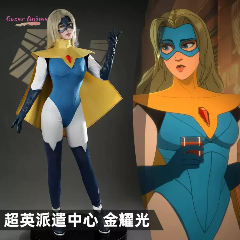 

Blonde Blazer Cosplay Costume Game Dispatch Uniform Halloween Party for Women Men Carnival Props