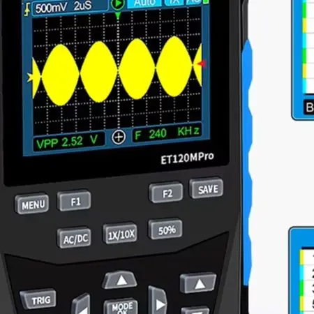 ET120MPro 120MHz 500MS/s Digital Oscilloscope With Signal Generator For Automotive Diagnostics And Electronic Testing Tool