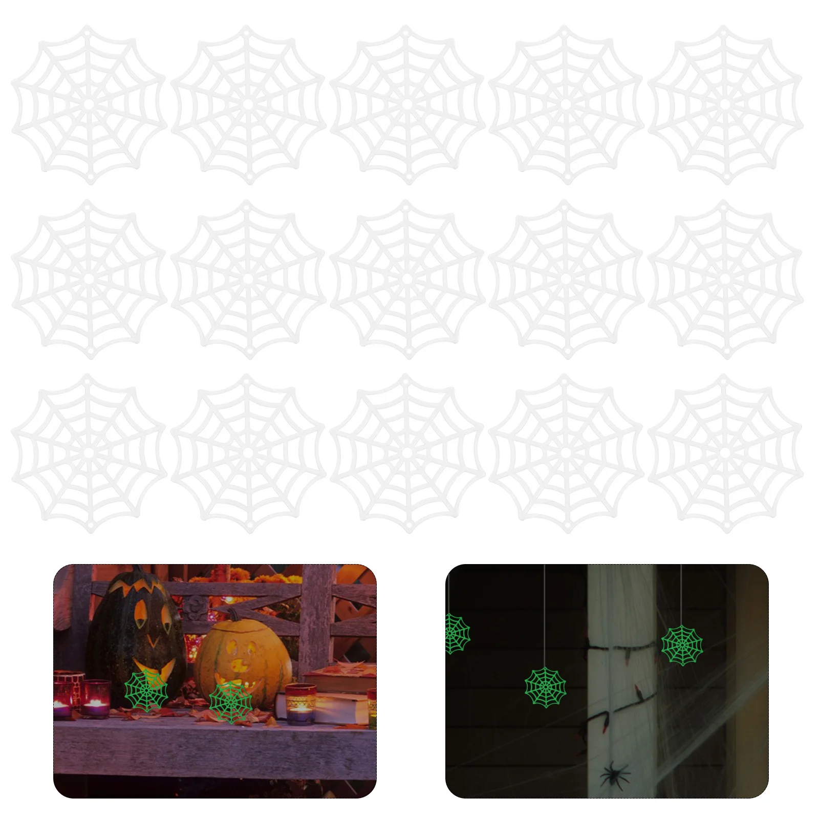 

150Pcs Halloween Spider Web Plastic Cobweb Durable Hanging Decoration Haunted House Party Props Plastic Spider Web