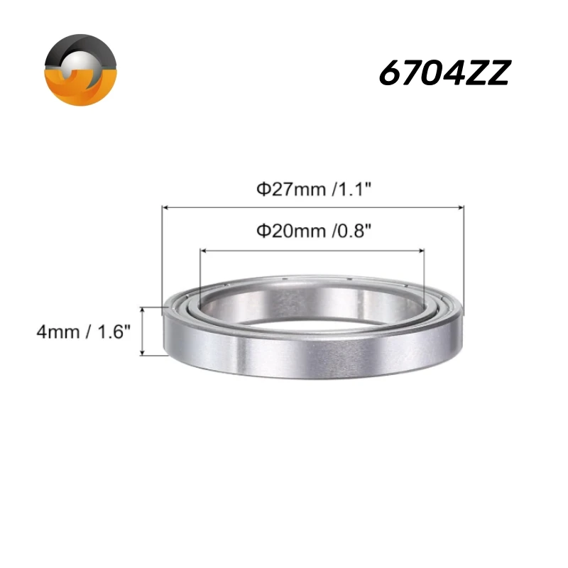 6704ZZ 20x27x4mm Bearing 4/10Pcs Ultra Thin Wall Metal Shielded 6700ZZ 6701ZZ 6702ZZ 6703ZZ 6705ZZ Deep Groove Ball Bearings