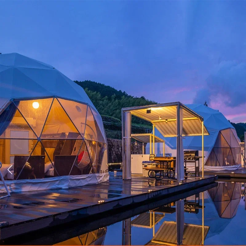 

# v Прозрачная стеклянная комната Курортный стеклянный купол Готельные номера Купольная палатка Большая палатка Отельная палатка