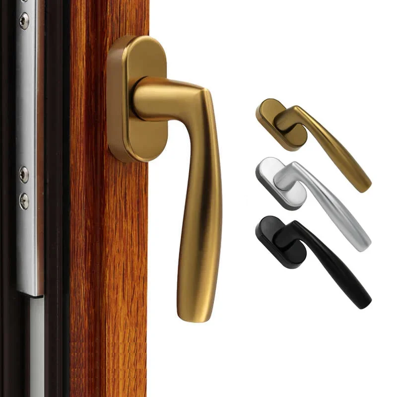 1PCS Broken Bridge Aluminum Flat Opening Window Handle Inner Opening Inverted Hanging Window Screen Square Shaft Handle