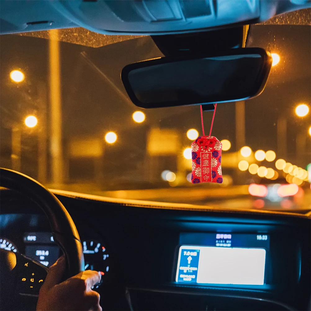 

2 pcs Japanese Style Peace Omamori Hanging Bag Fortune Pendant Car Home Office Jewelry Display Accessories