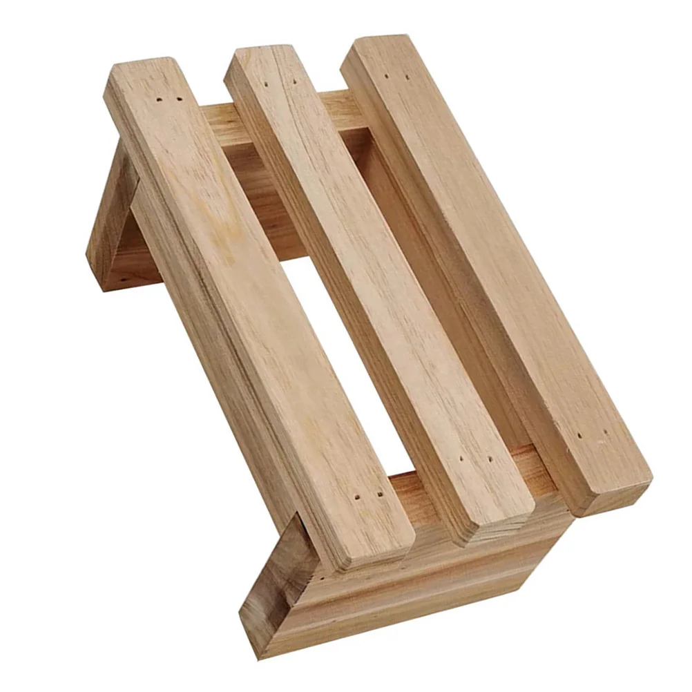 Small Wooden Stool Household Step Bench Practical Wear Resistant Step Stool for Bathroom Kitchen Living