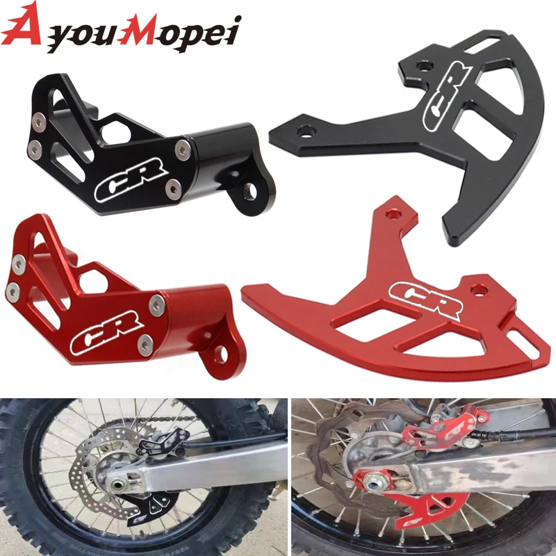 Motorcycle CR LOGO CNC Rear Brake Caliper Guard Cover Protector For Honda CR125 CR125R CR250 CR250R 125 125R 250 250R 2002-2008